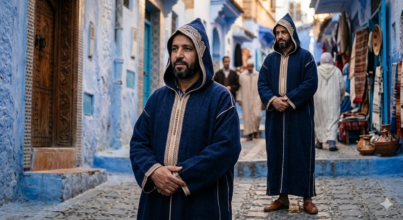 Traditional Jellaba — Men (Navy Blue)