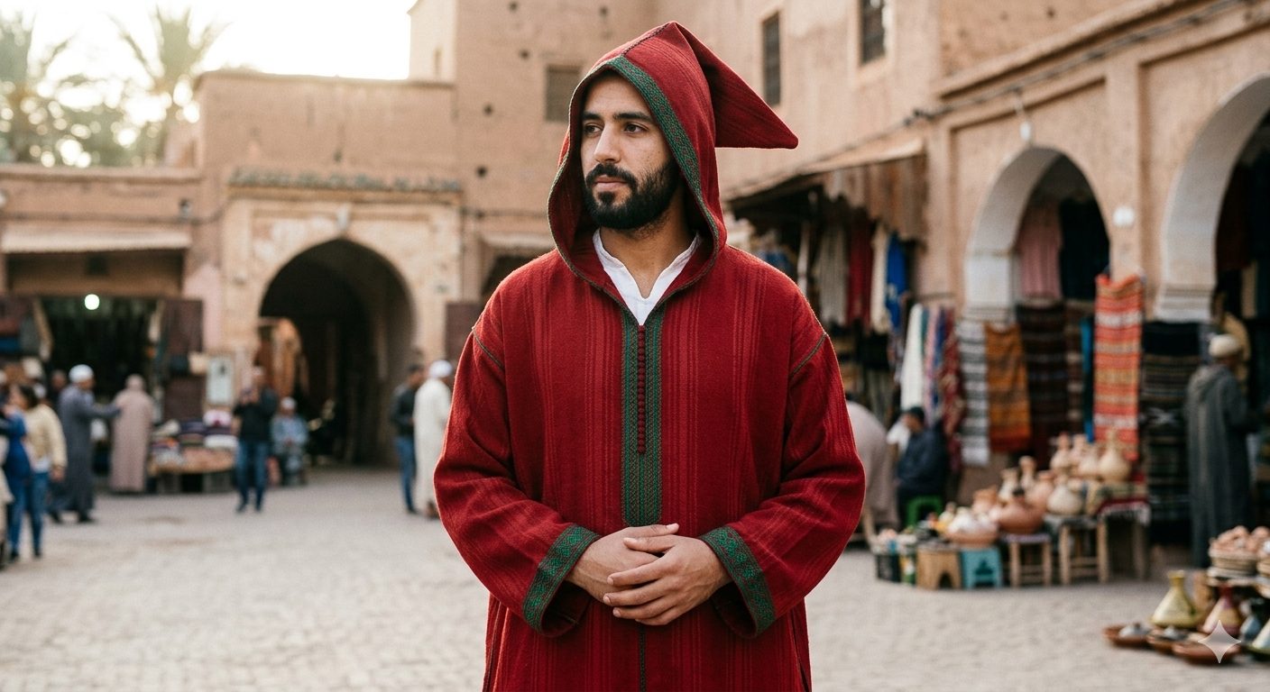 Jellaba — Men ( Red & Green )
